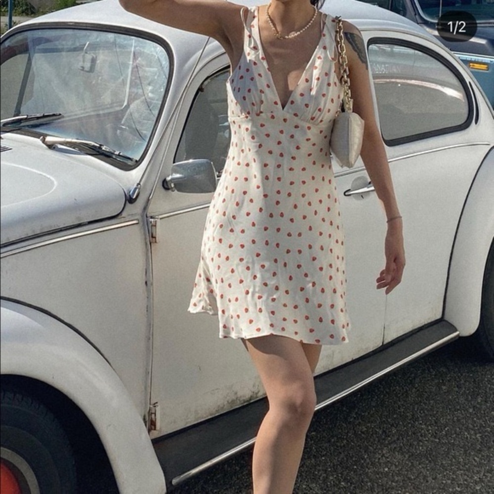 Zara strawberry mini dress